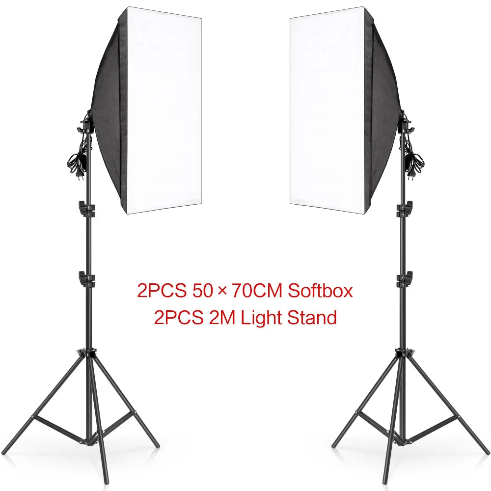 Kit de iluminación Softbox de 50x70 cm para fotografía