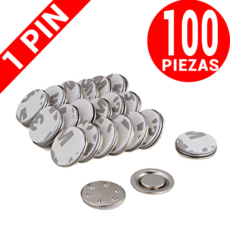 100 broches magnéticos porta gafete 17mm