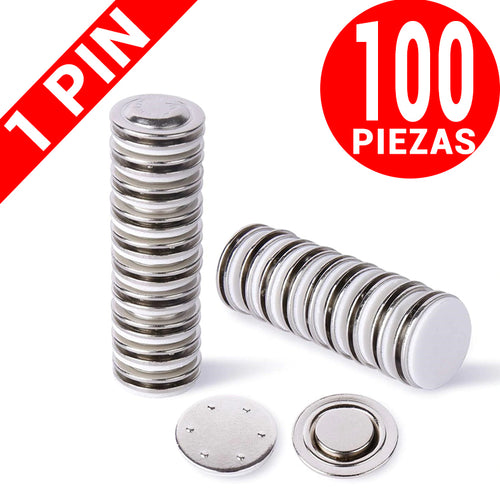 100 broches magnéticos porta gafete 17mm