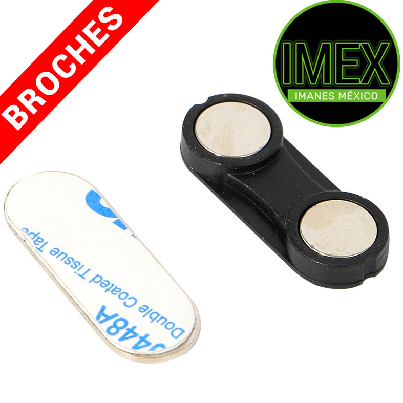 100 broches magnéticos porta gafete 33mm 2 imanes