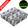 100 broches magnéticos porta gafete 60mm 3 imanes