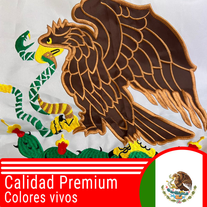 Bandera de México Bordada 90cm x 150cm premium