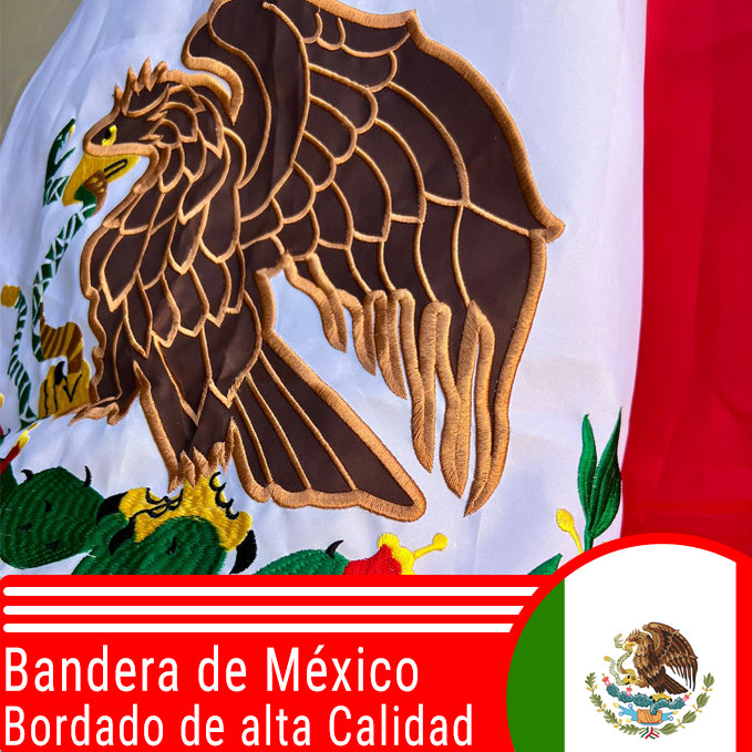 Bandera de México Bordada 90cm x 150cm premium