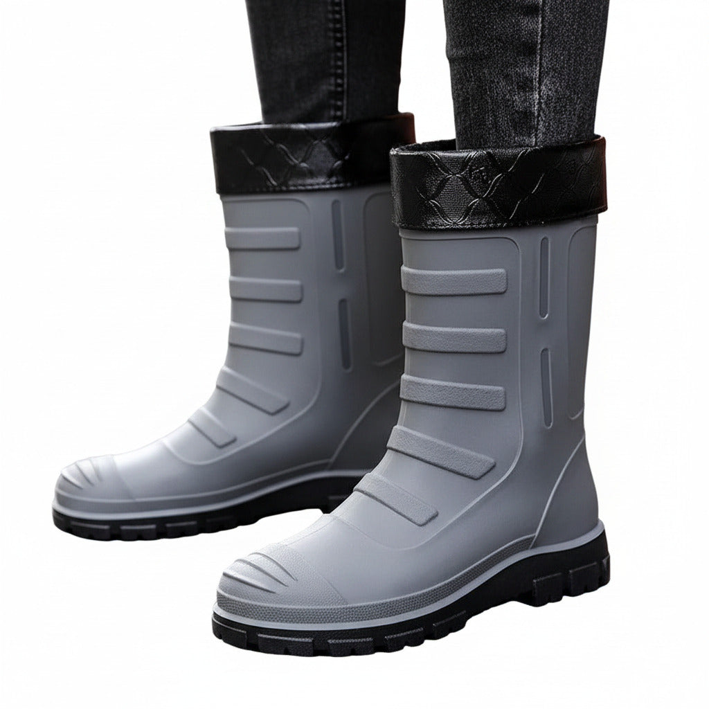 Botas de lluvia para hombre para exteriores, impermeables.