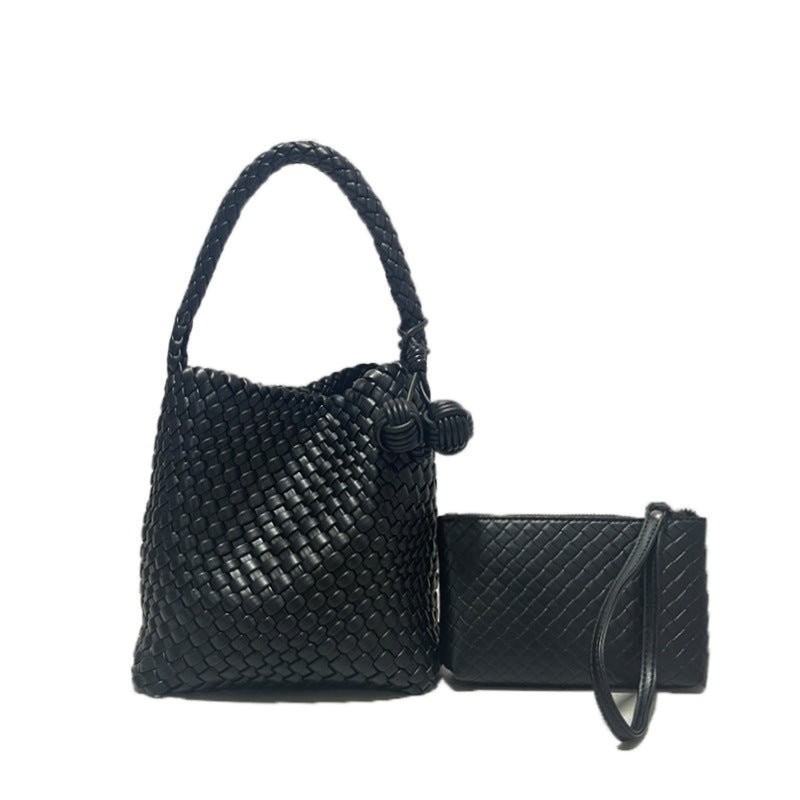 Bolso tejido a mano, bolso estilo canasta