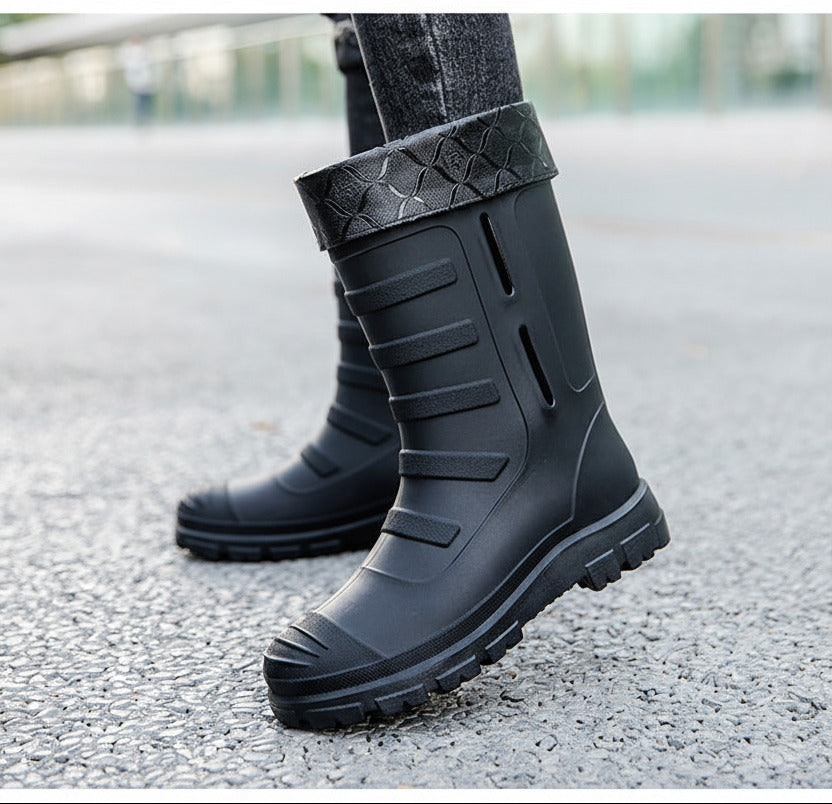 Botas de lluvia para hombre para exteriores, impermeables.