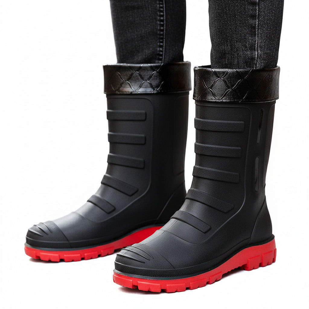 Botas de lluvia para hombre para exteriores, impermeables.