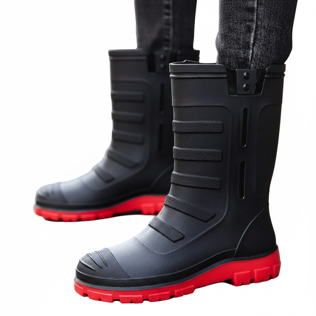 Botas de lluvia para hombre para exteriores, impermeables.