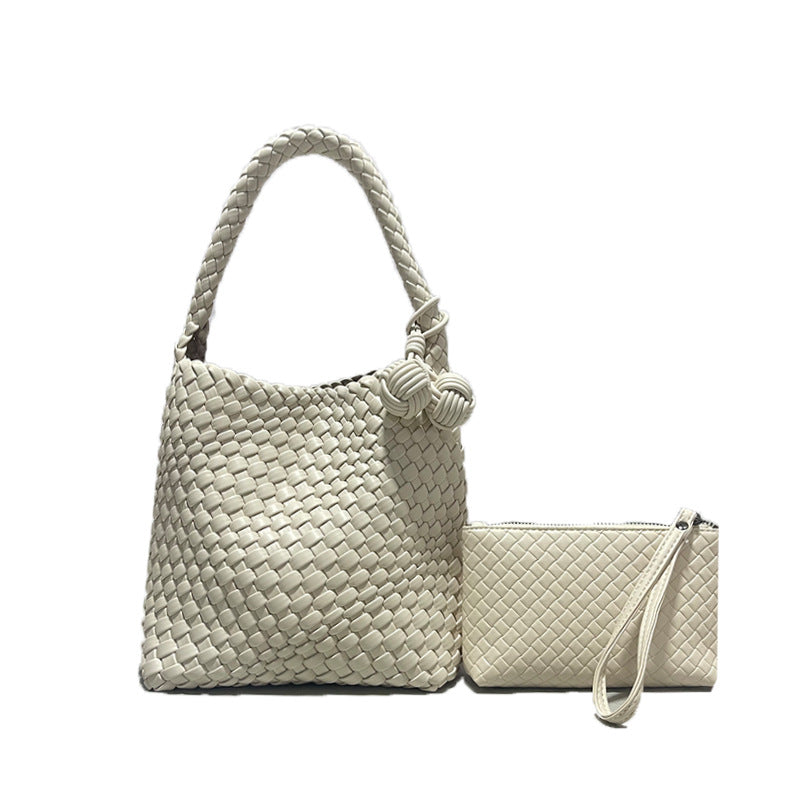 Bolso tejido a mano, bolso estilo canasta