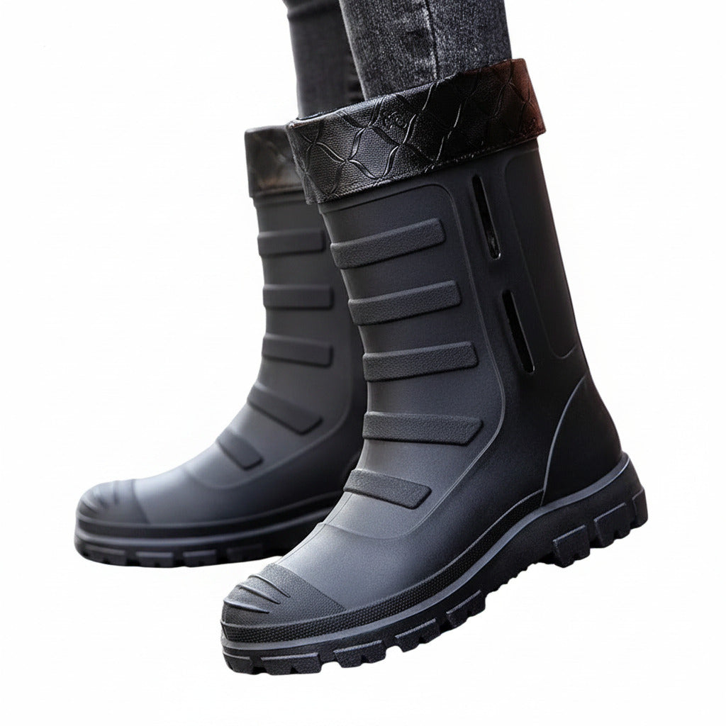 Botas de lluvia para hombre para exteriores, impermeables.