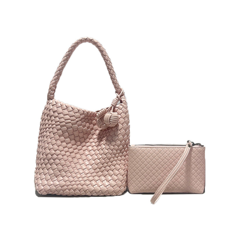 Bolso tejido a mano, bolso estilo canasta