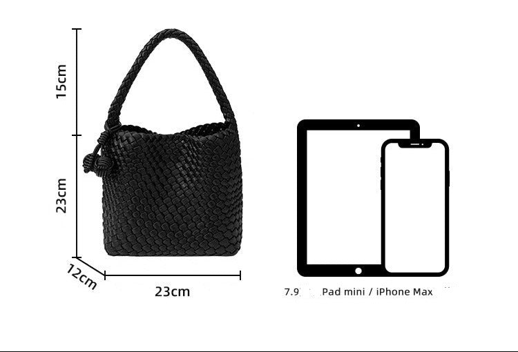 Bolso tejido a mano, bolso estilo canasta