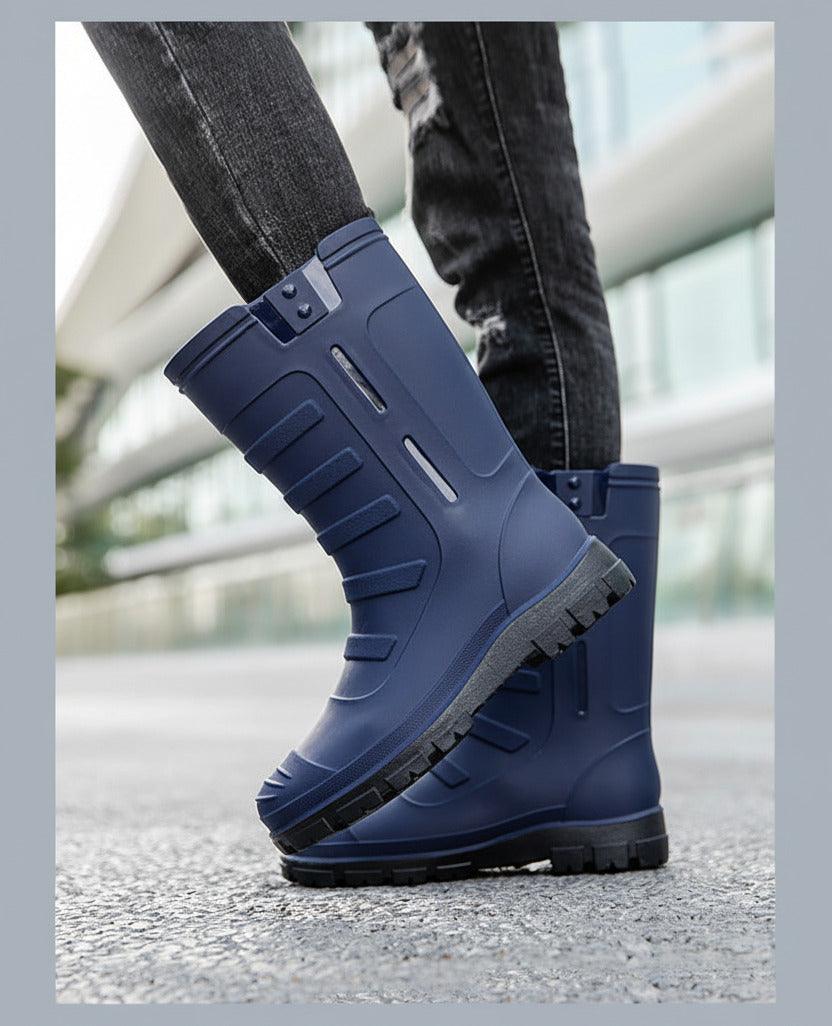 Botas de lluvia para hombre para exteriores, impermeables.