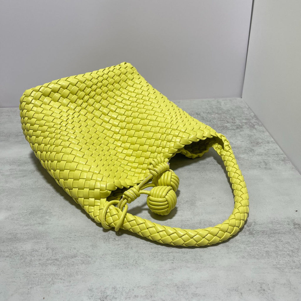 Bolso tejido a mano, bolso estilo canasta