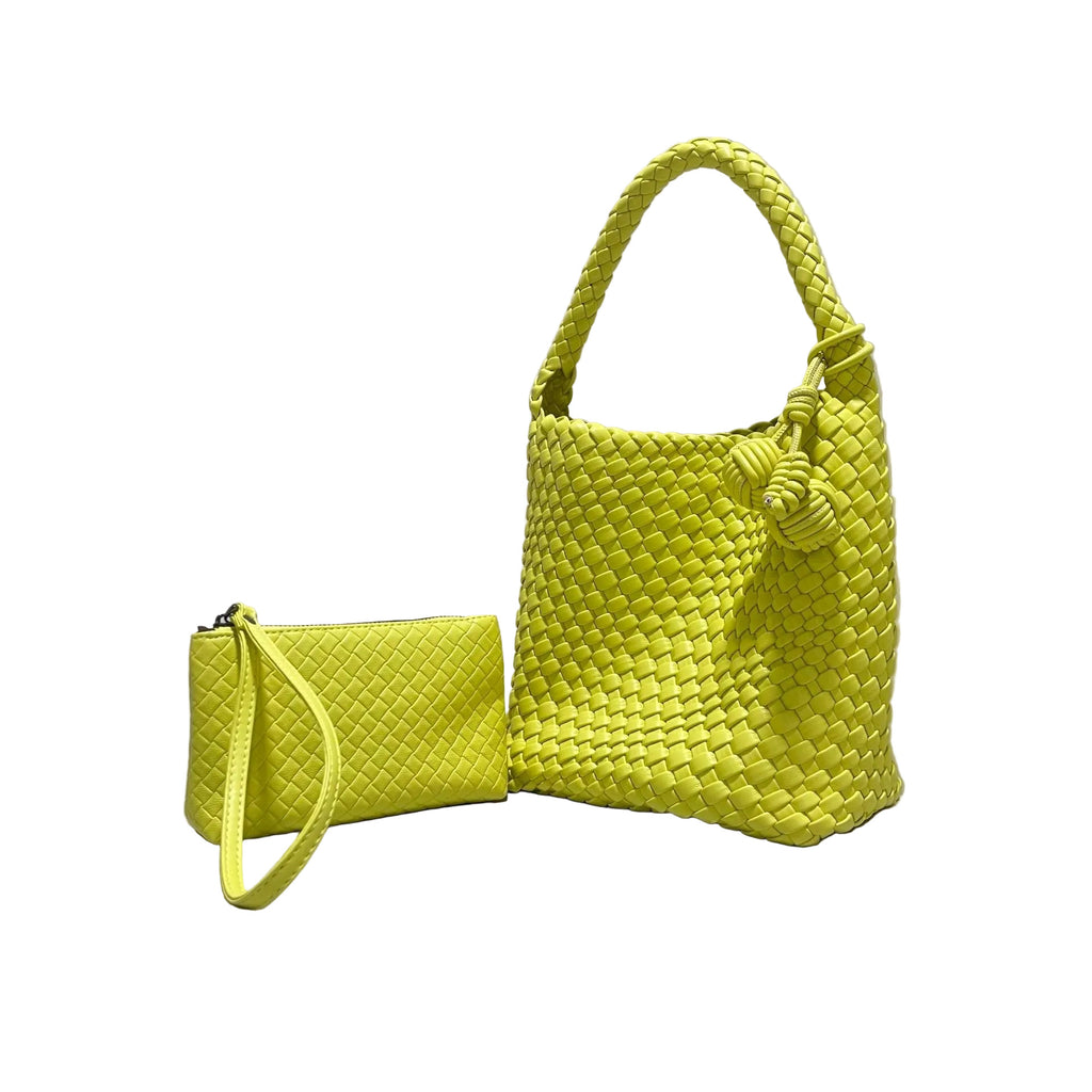 Bolso tejido a mano, bolso estilo canasta