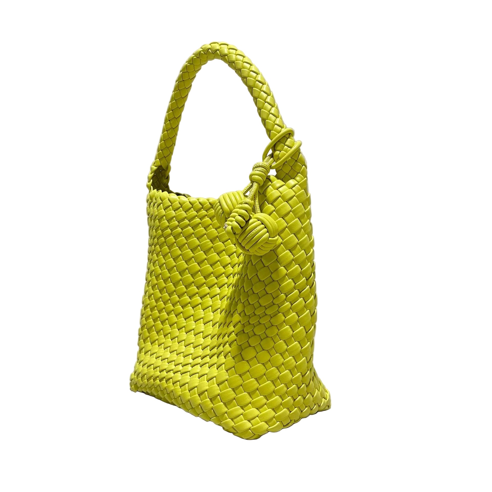 Bolso tejido a mano, bolso estilo canasta