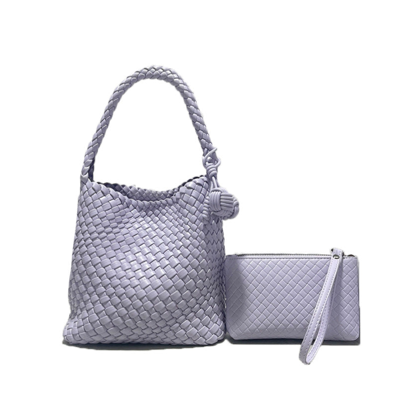 Bolso tejido a mano, bolso estilo canasta