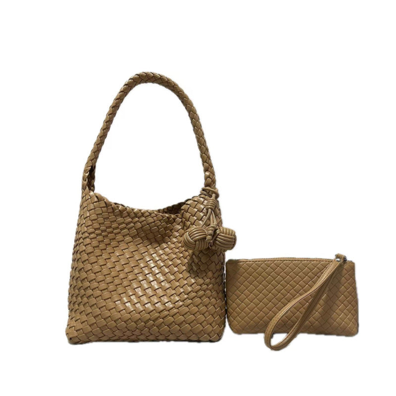 Bolso tejido a mano, bolso estilo canasta