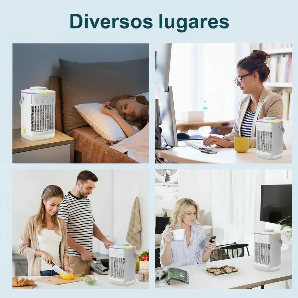 Aire acondicionado portátil, ventilador de refrigeración por agua, ventilador de mesa USB