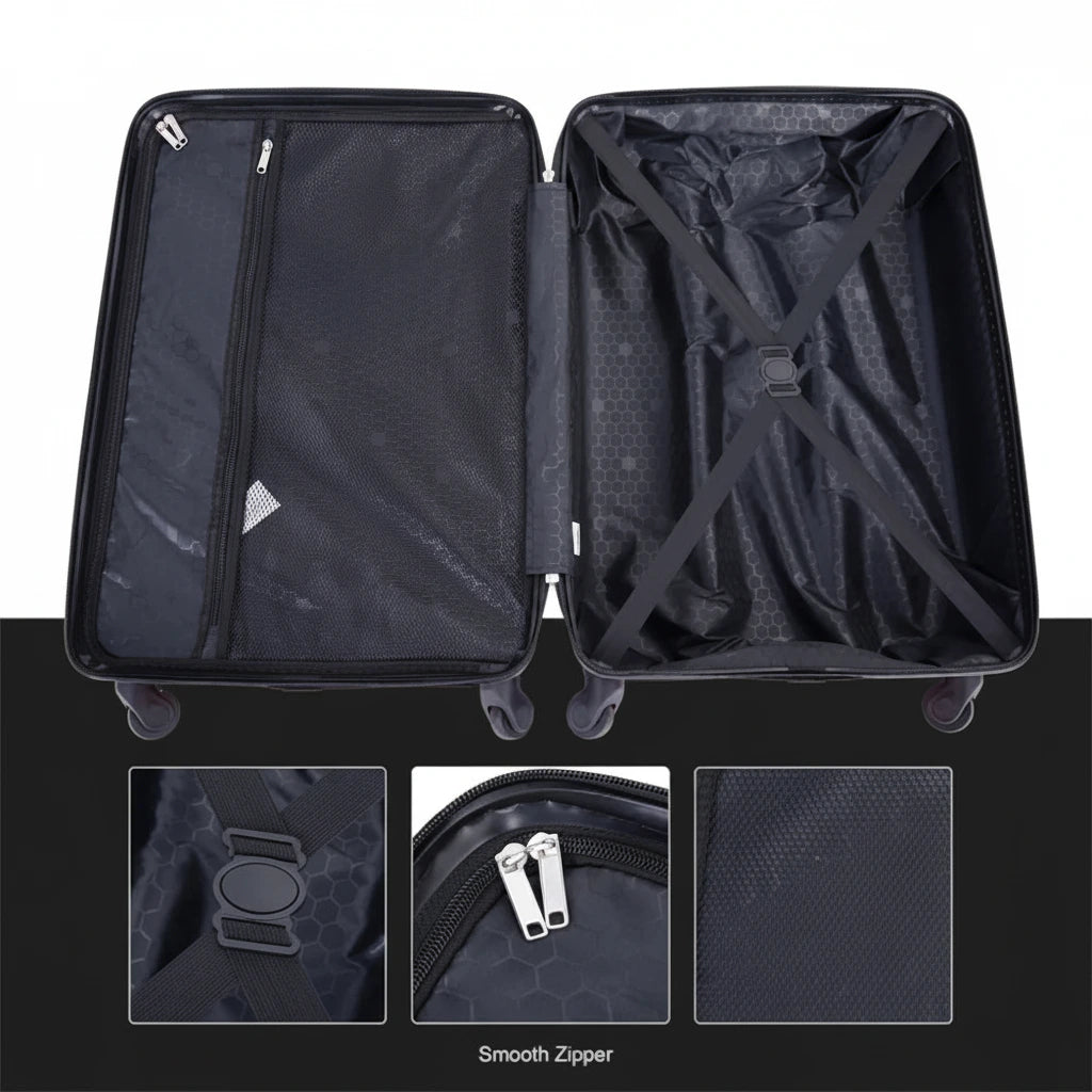 Juego de maletas Travelhouse de 4 piezas  24 y 28 pulgadas con cerradura TSA