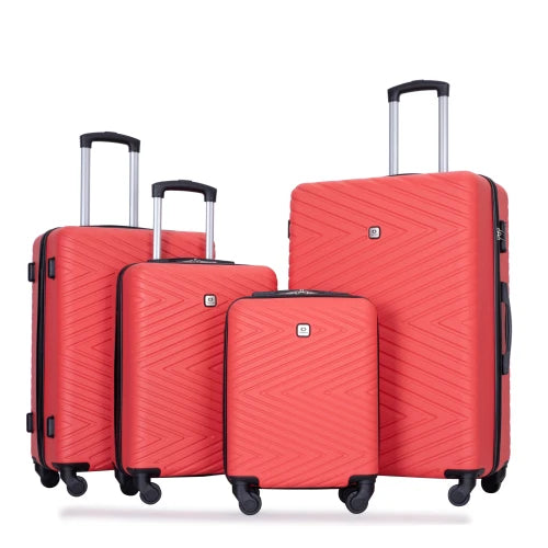 Juego de maletas Travelhouse de 4 piezas  24 y 28 pulgadas con cerradura TSA
