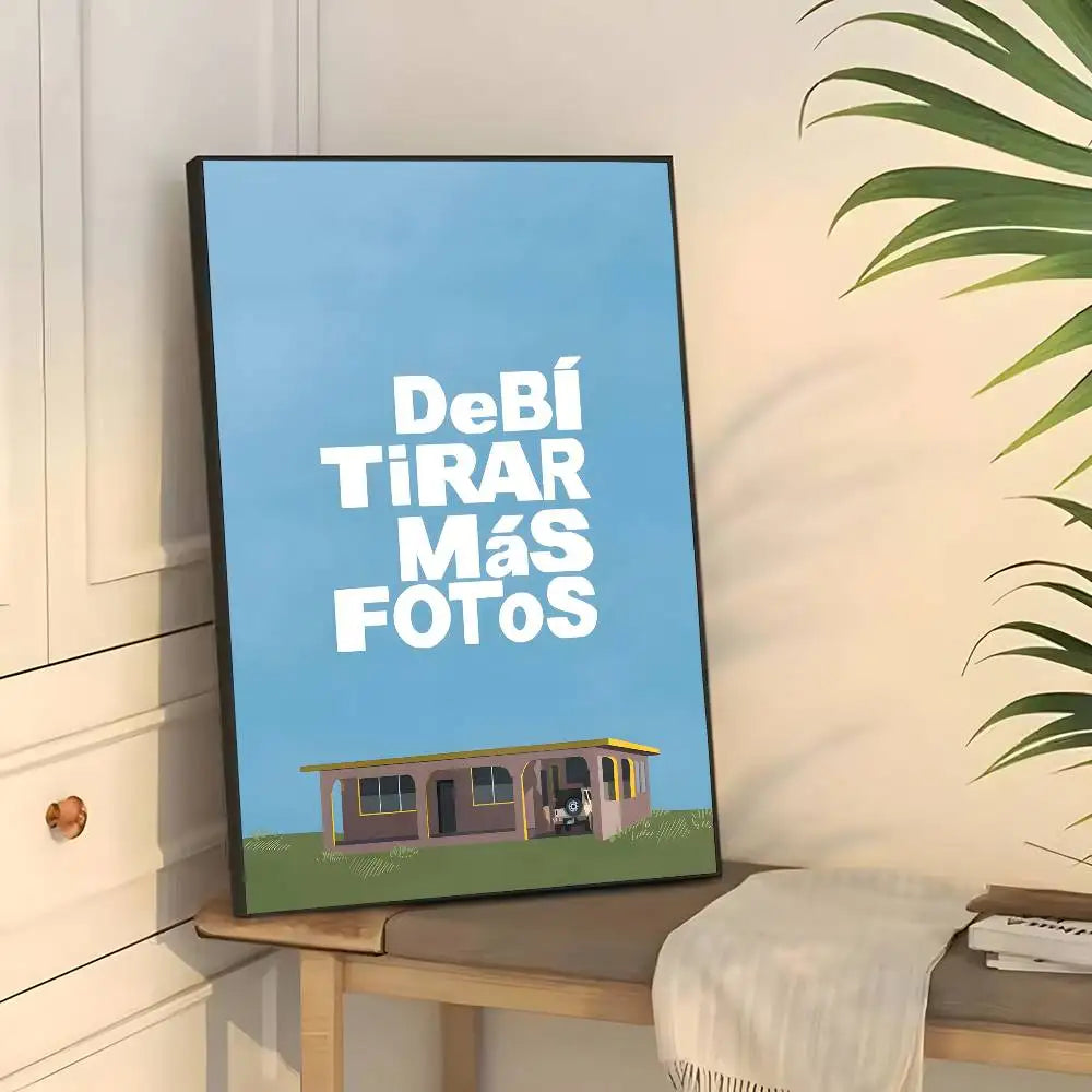 Póster de Bad Bunny Debi Tirar Mas Fotos, arte de pared, impresión artística adecuada para sala de estar, dormitorio, bar, salón, decoración del hogar, regalo