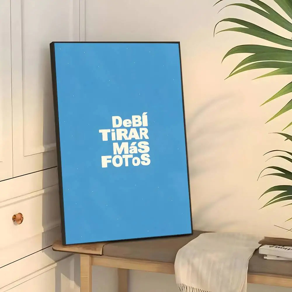 Póster de Bad Bunny Debi Tirar Mas Fotos, arte de pared, impresión artística adecuada para sala de estar, dormitorio, bar, salón, decoración del hogar, regalo