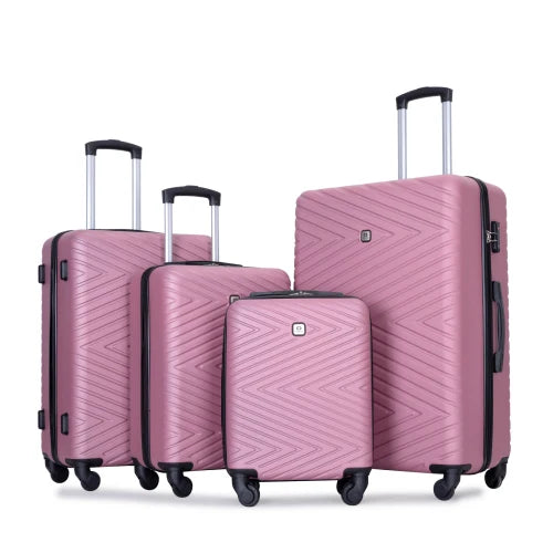 Juego de maletas Travelhouse de 4 piezas  24 y 28 pulgadas con cerradura TSA