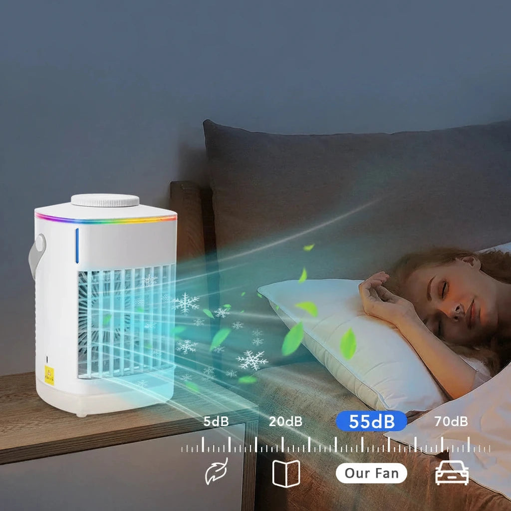 Aire acondicionado portátil, ventilador de refrigeración por agua, ventilador de mesa USB