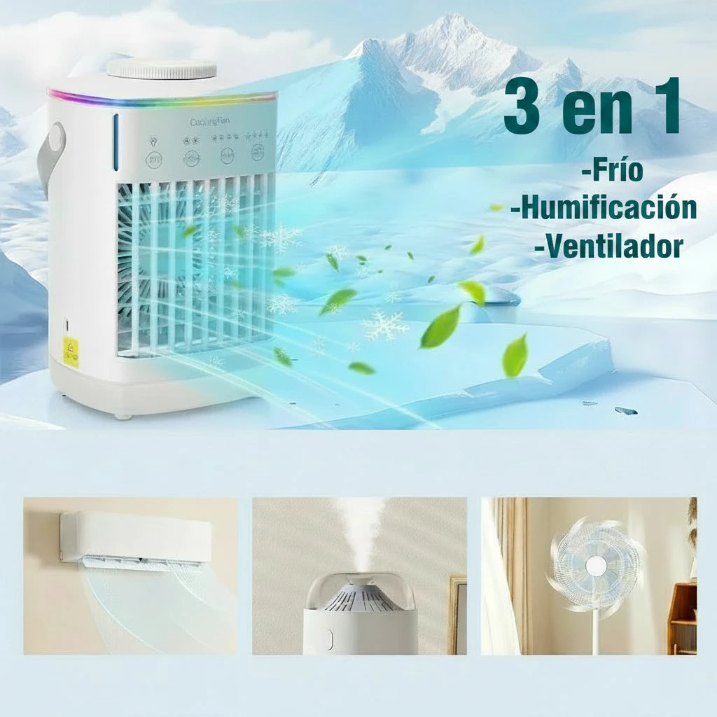 Aire acondicionado portátil, ventilador de refrigeración por agua, ventilador de mesa USB