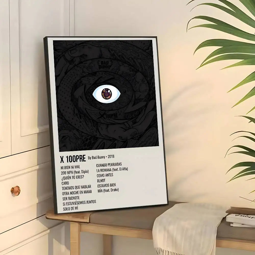 Póster de Bad Bunny Debi Tirar Mas Fotos, arte de pared, impresión artística adecuada para sala de estar, dormitorio, bar, salón, decoración del hogar, regalo