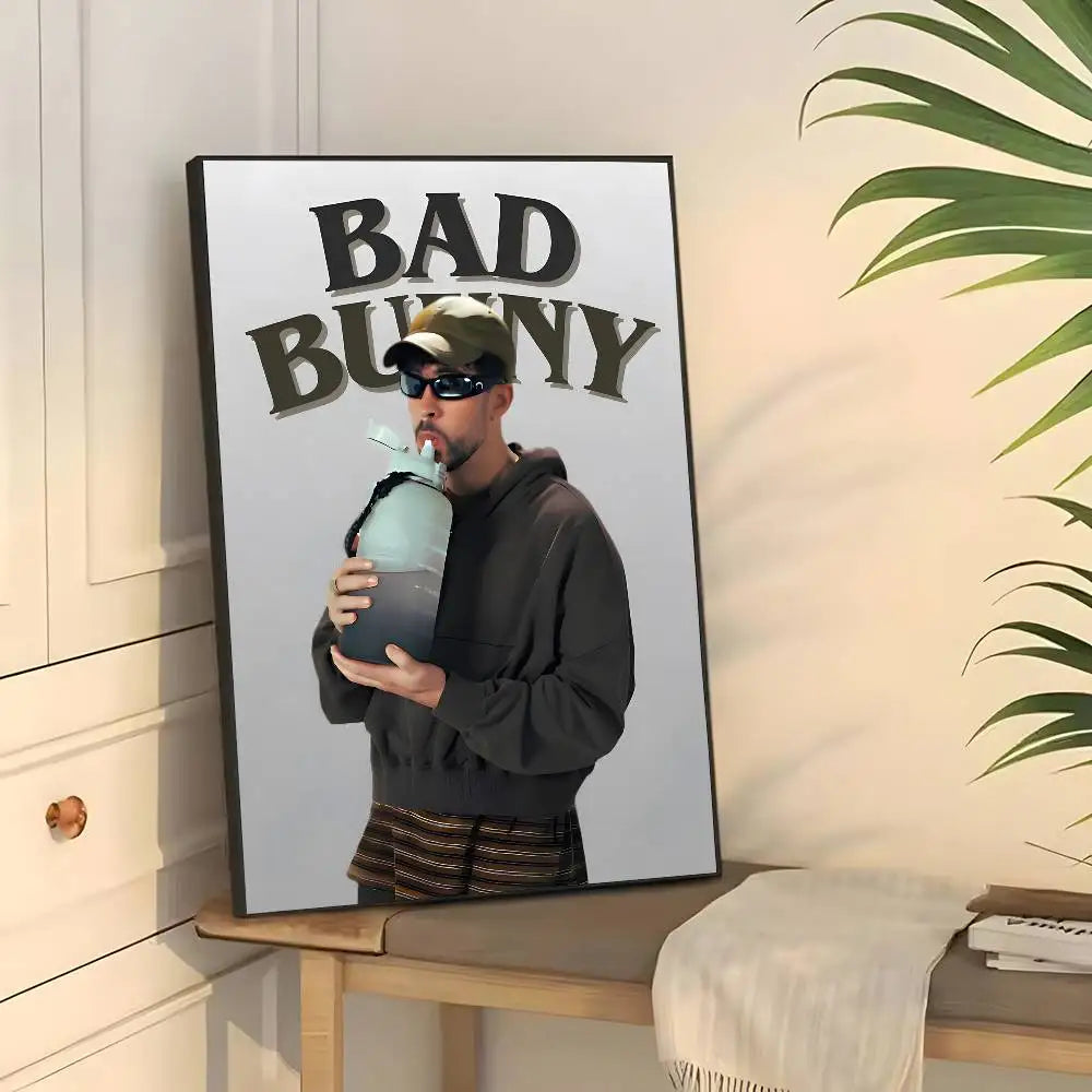 Póster de Bad Bunny Debi Tirar Mas Fotos, arte de pared, impresión artística adecuada para sala de estar, dormitorio, bar, salón, decoración del hogar, regalo