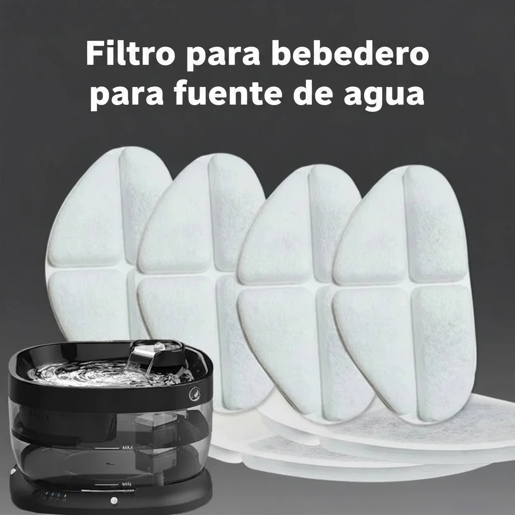 Filtro de carbón activado de repuesto para bebedero de gatos