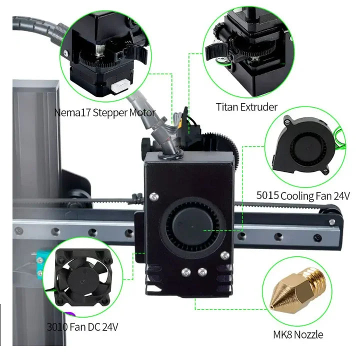 Motor paso a paso 23mm 0,42 N·m, 1,5 A, 17HS4023, 42BGYH, 4 cables, 1,0 A, 13 N·cm