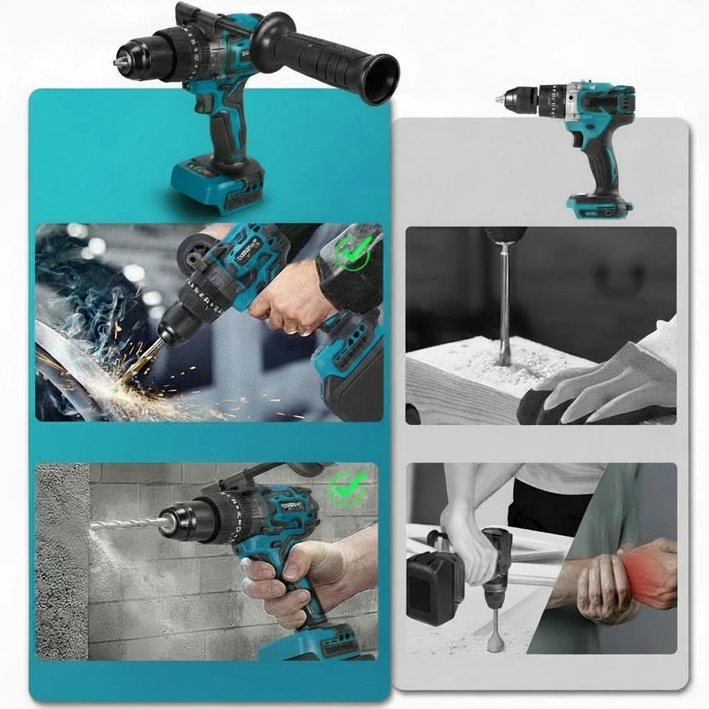 Taladro de impacto eléctrico sin escobillas No incluye batería, 20+3 Torque 900N.m 13MM