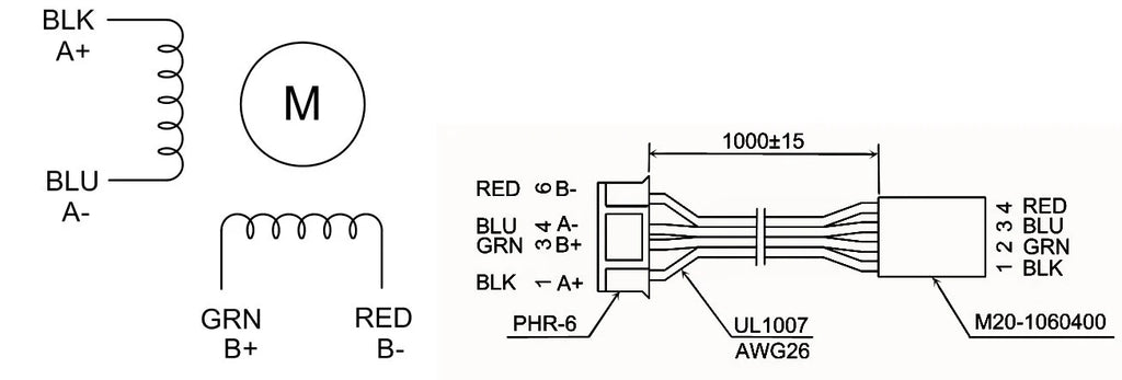 Motor paso a paso de 48 mm, 0,55 N·m, 2 A