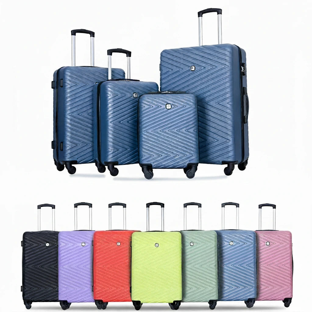 Juego de maletas Travelhouse de 4 piezas  24 y 28 pulgadas con cerradura TSA
