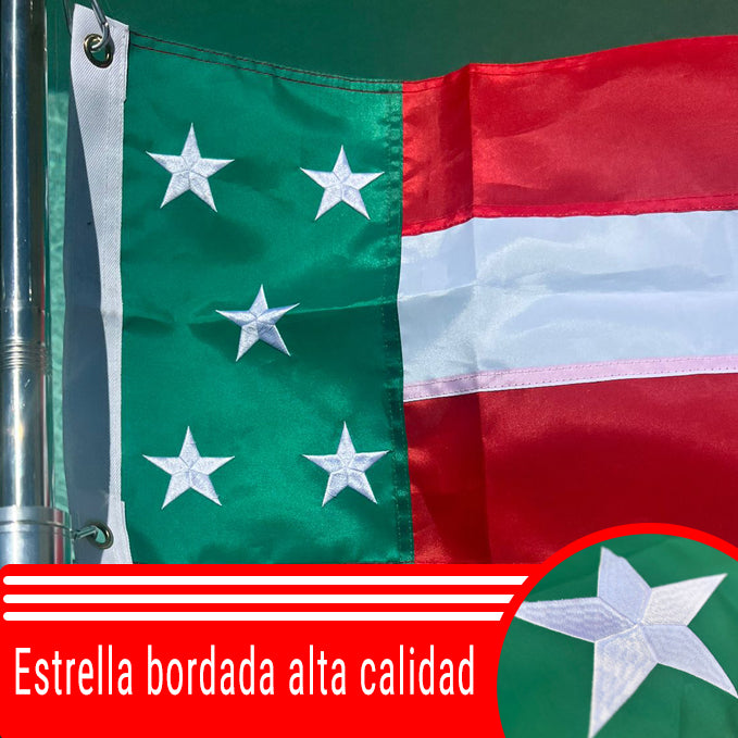 Bandera de Yucatán Naútica 30cm x 45cm bordada